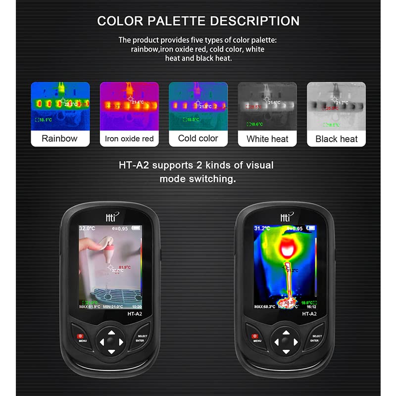 YuqiaoTime HT-A2 Infrared Imager Mini Pocket-Size Thermal Imaging Camera,IR 320 * 240 3.2