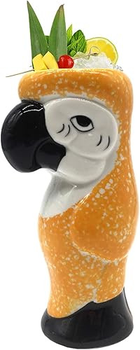 KIURENGT - Tazas Tiki - Taza de loro Tiki, 20 onzas, taza de cóctel para Mai Tai, ponche, piña colada y bebidas tropicales de bar