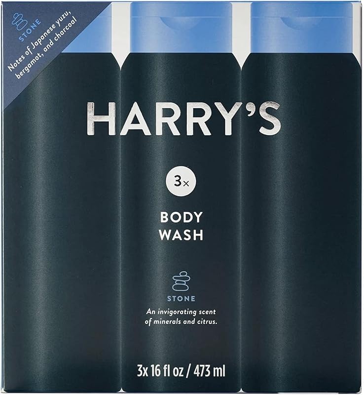 Sabonete líquido corporal Harry’s Men’s Stone, Pacote com 3 unidades