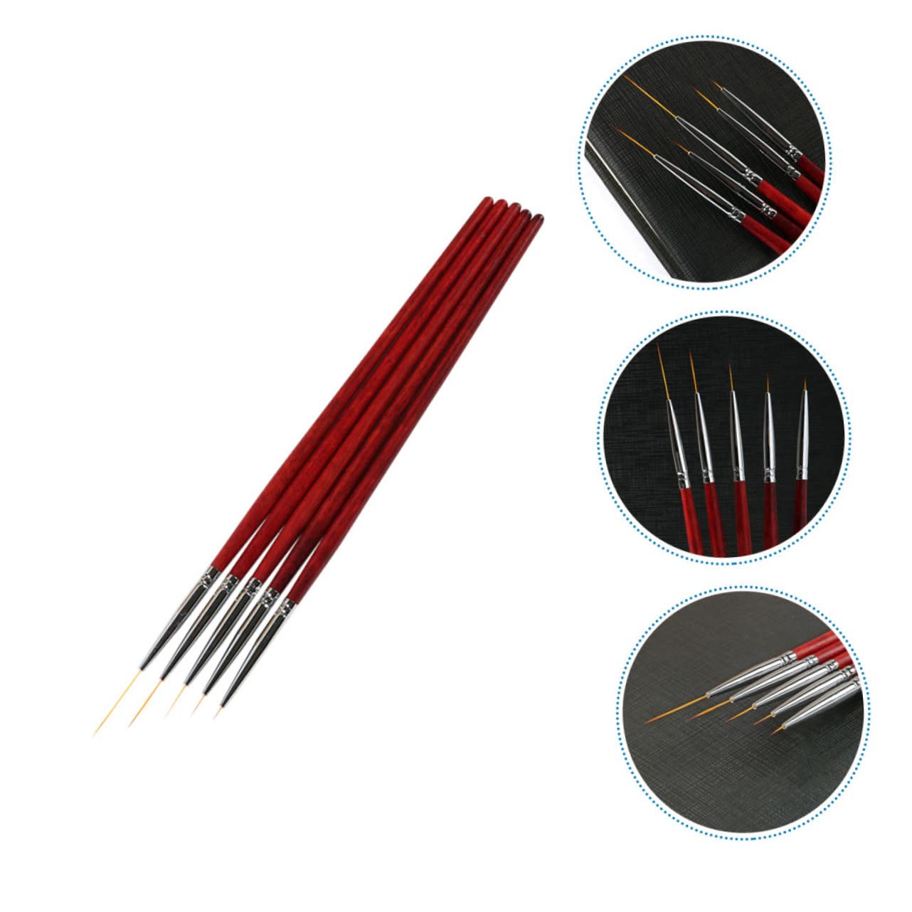 Healeved 20pezzi Pennelli Per Nail Art Strumenti Per Manicure Pennelli Di Disegno Per Unghie Di Pennini Per Decorazioni Unghie Accessori Per Nail Art Professionale