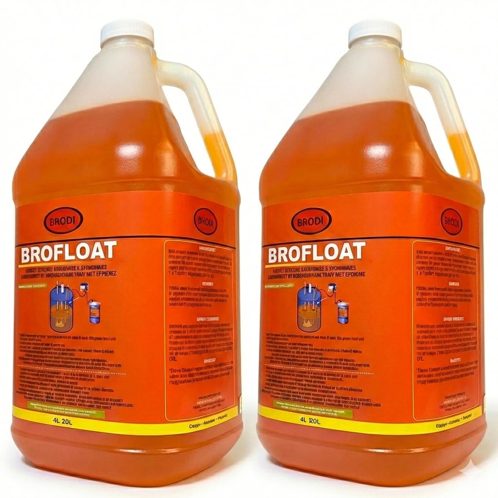 Brodi BroFloat Sump Pit Deodorizer &amp; Degreaser, Industrial-Strength, Floating Protective Layer, Stops Odors &amp; Dissolves Grease, Freeze-Proof, Concrete &amp; Steel Safe, Pack of 2