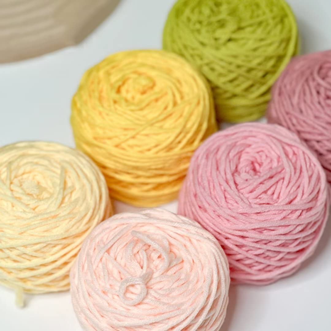 Gomitolo di filato tuftato da 200 g/rotolo, filo da ricamo Poke misto in cotone e poliestere, filato per maglieria a mano all'uncinetto, filato tufting per tappeti a 8 strati (serie blu 10 rotoli)