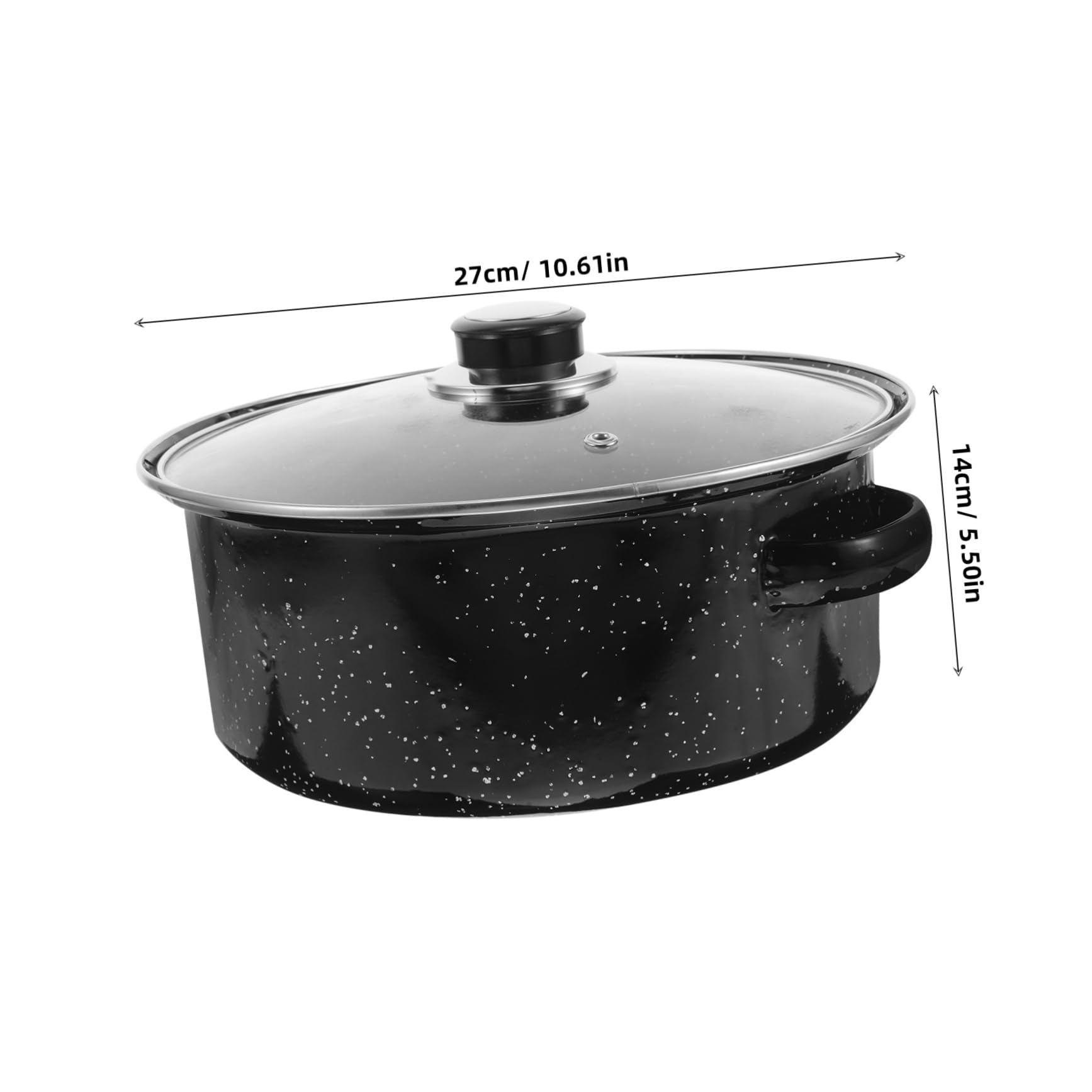 Ciieeo Grill Pans for Stove Tops Cast Iron Cookware Cooking Pot Enamel Frying Pan Versatile Design for Meat Vegetable Cooking