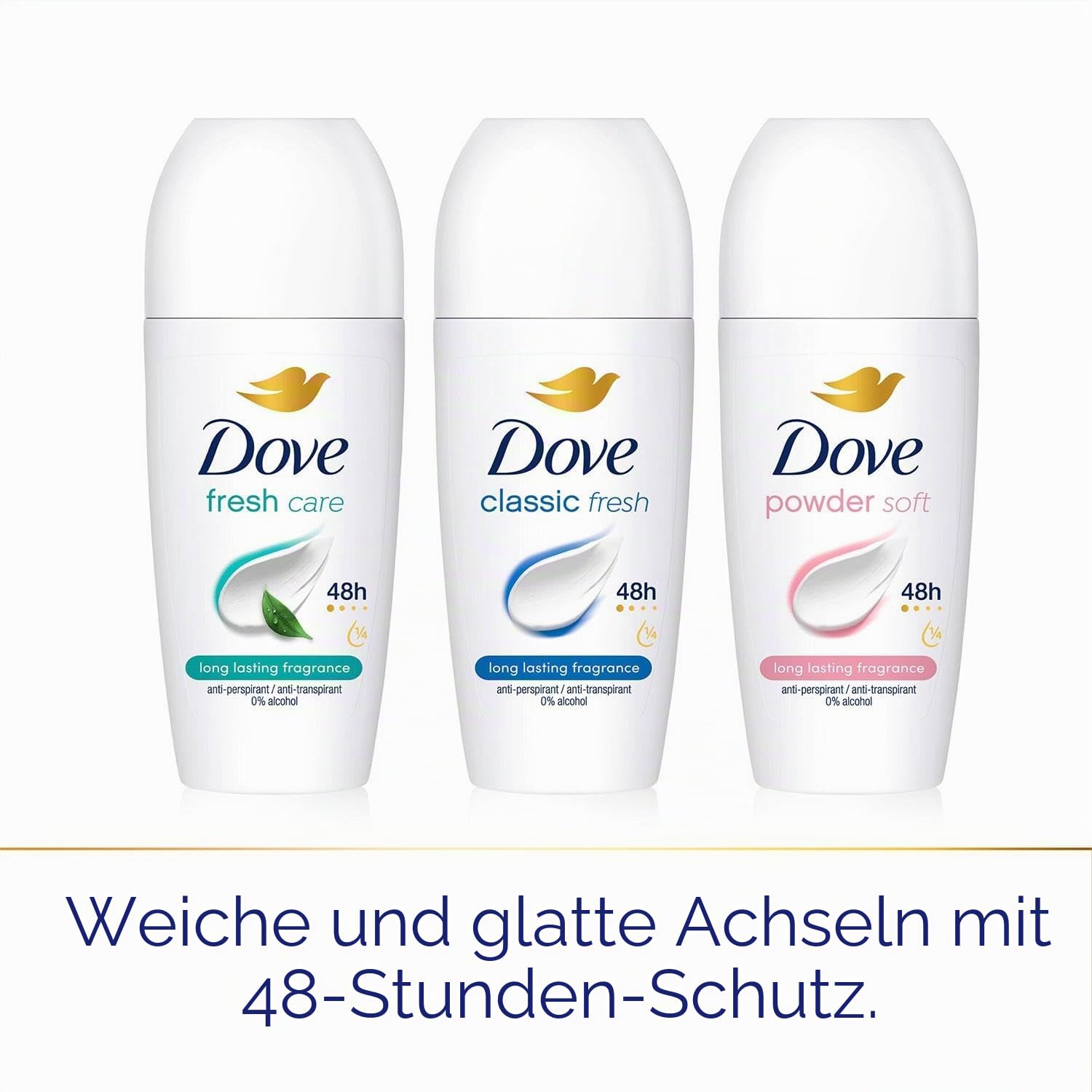 Dove Powder Deo Roller - 6 x 50 ml