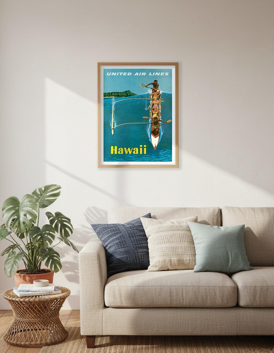 Amazon.com: Hawaii - United Air Lines - Outrigger Canoe Surfing