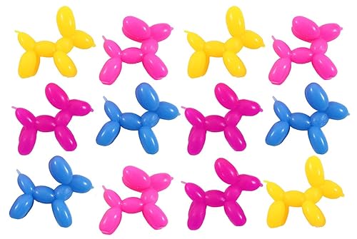 12 mini globos elásticos para perros – Lindo juguete sensorial blando – Recuerdos de fiesta y premios (1 docena)