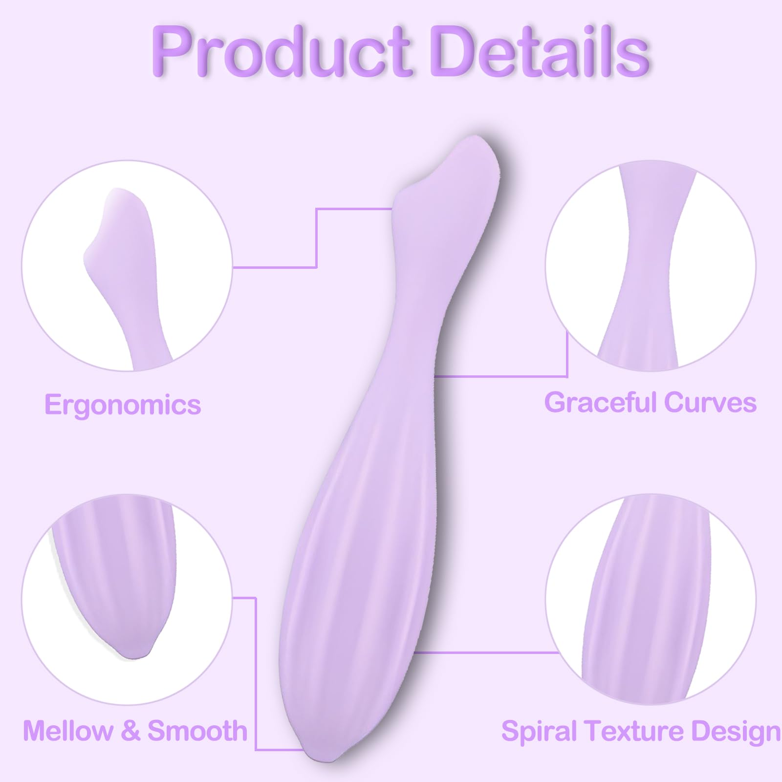 Rodillo Facial, Rodillo De Masaje Facial, Herramienta De Masaje Manual Facial, Mujeres Masajeador Facial, Silicona Palo Herramienta De Masaje Facial, Para Aliviar La Fatiga Muscular Reafirmar La Piel