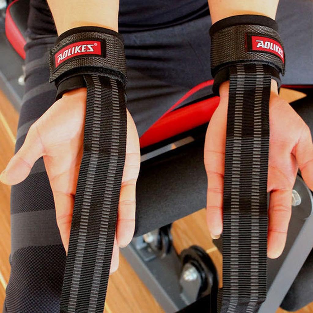 CALANDIS™ Weight Lifting Bar Straps Gym Bodybuilding Wrist Support Wraps Bandage Black | Other Hiking Gear | Hiking Gear | & Hiking | Outdoor Sports-image-16