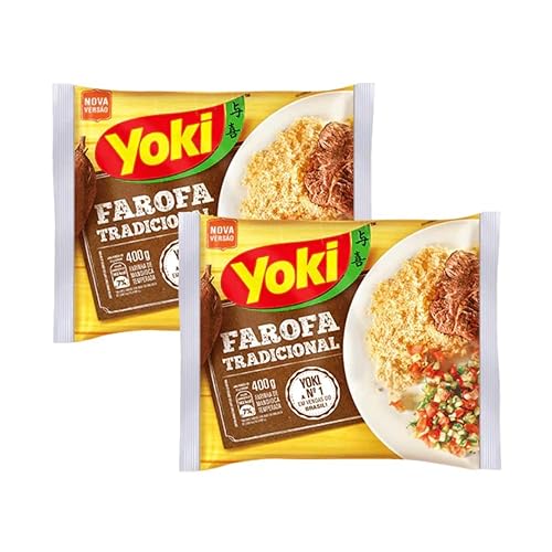 Yoki - Paquete de harina de yuca sazonada 2 unidades 17.6 onzas  Farofa De Mandioca Pronta Temperada Yoki 17.64 oz (paquete de 2)  Sin gluten disponible en Yaxa Venezuela