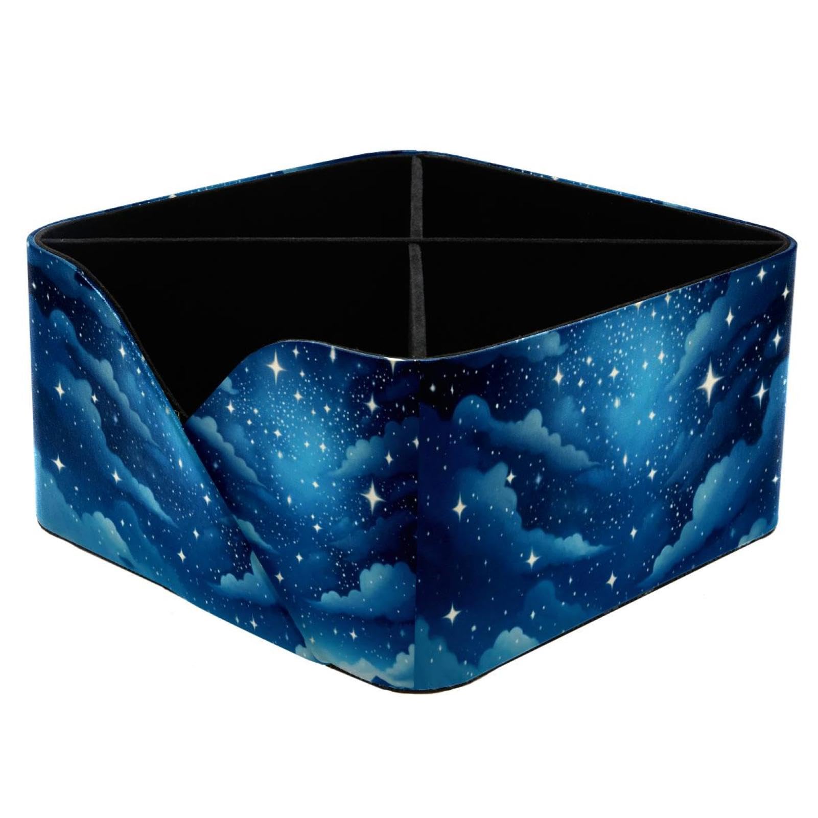 Boîte de rangement pour papeterie avec compartiments et design étoilé