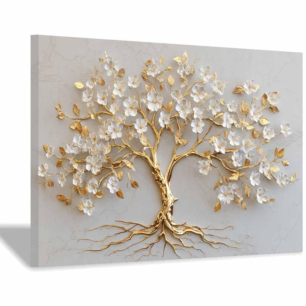 XENIOU Landscape Wall Art Oranges Autumn Tree Lake canvas painting wall art, Living Room Bedroom Hallway Stairs Decoration.(Multicolor)-70x100cm Framed