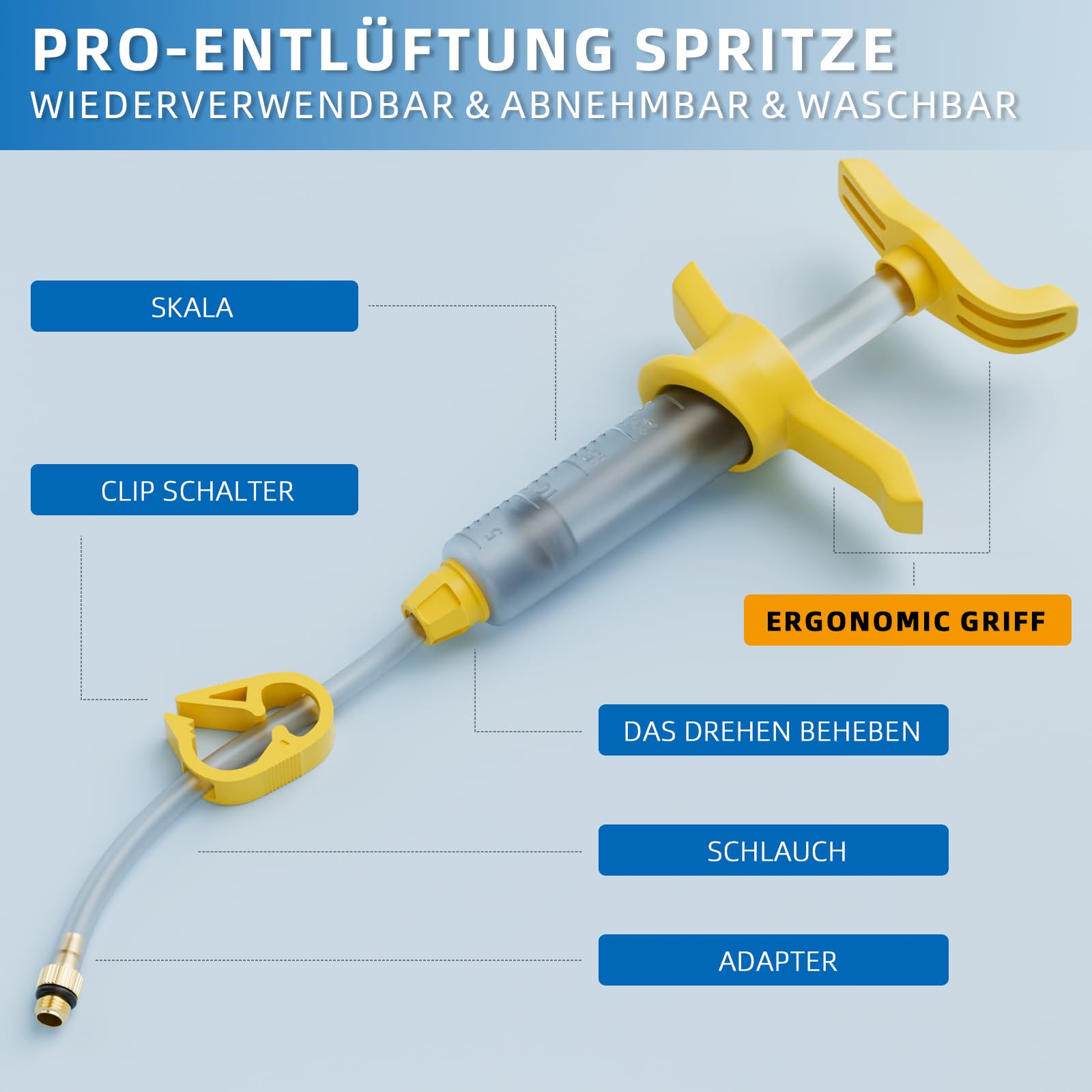 Entlüftungskit für MAGURA MT5 MT7 MT8 MT2 HS33 etc, Pro-Spritze 180ml Mineralöl für Hydraulische Scheibenbremsen Service Kit Fahrrad Bremsen Entlüftungsset inkl. Bleed Blood Bremsflüssigkeit