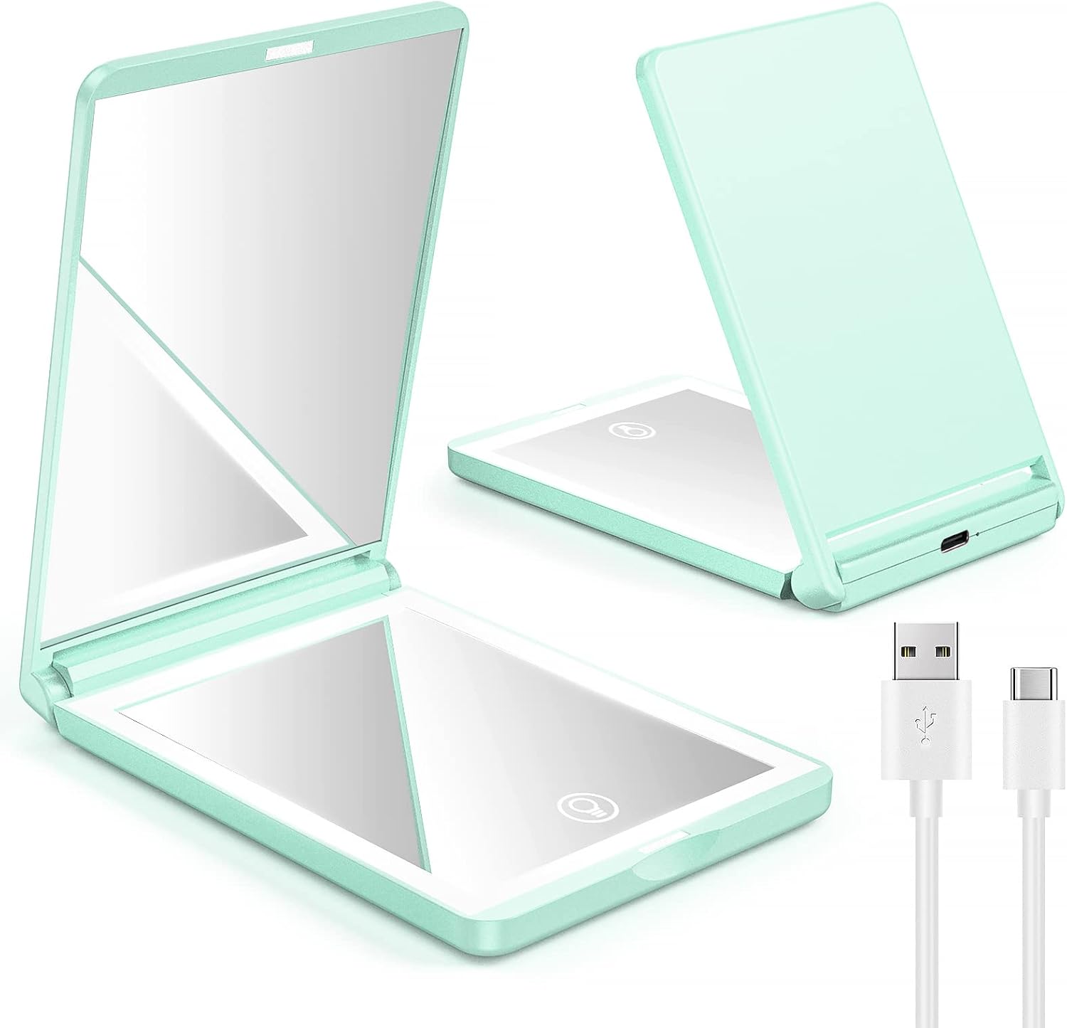 Gospire Standing LED Travel Makeup Mirror with Lights and