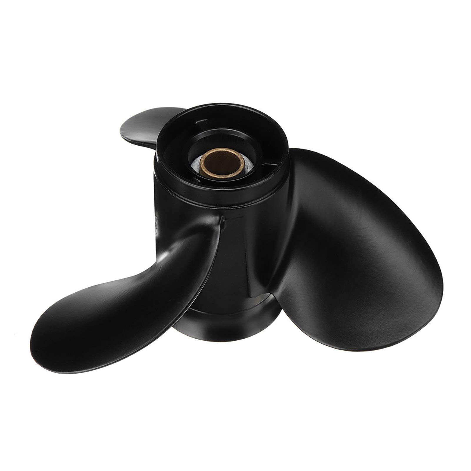Szwaldaper 362B641080, for Tohatsu 9.9-20HP 9.25 X 9.8 Elica fuoribordo in alluminio 14 denti scanalati 3 pale Rotazione standard Nero