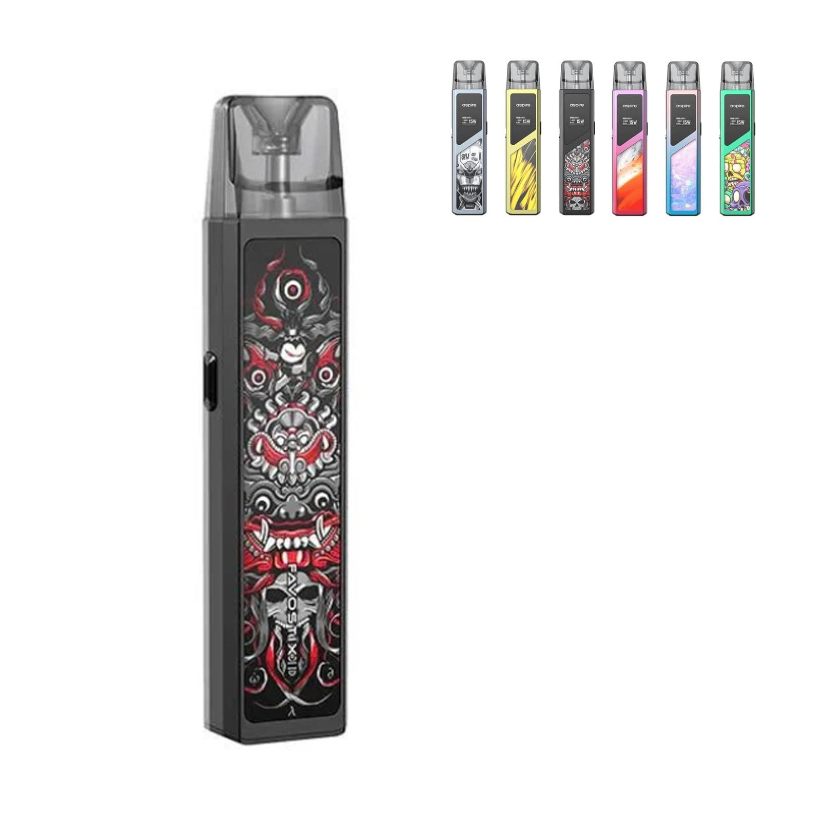 アスパイア Favostix 2 電子タバコスターターキット ファボスティックス 2 持ち運びシーシャ 30W 1000mAhバッテリー MTL&RDTL pod型ベイプ OLEDスクリーン ニコチンなしリキッドなし (black kit)