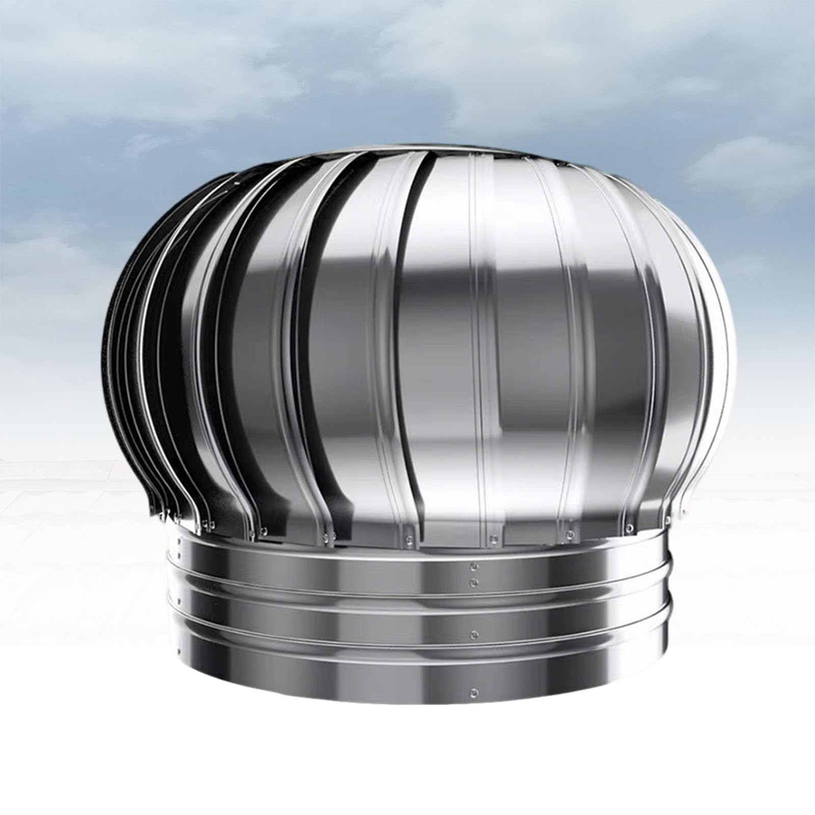 MYXJGNAIY Roof Chimney Cap for Snowproof, Exhaust Chimney Cover, 304 Stainless Steel Flue Lid Chimney Cowl, Spherical Stove Pipe Topper, Airflow Better Vent(4.3in)