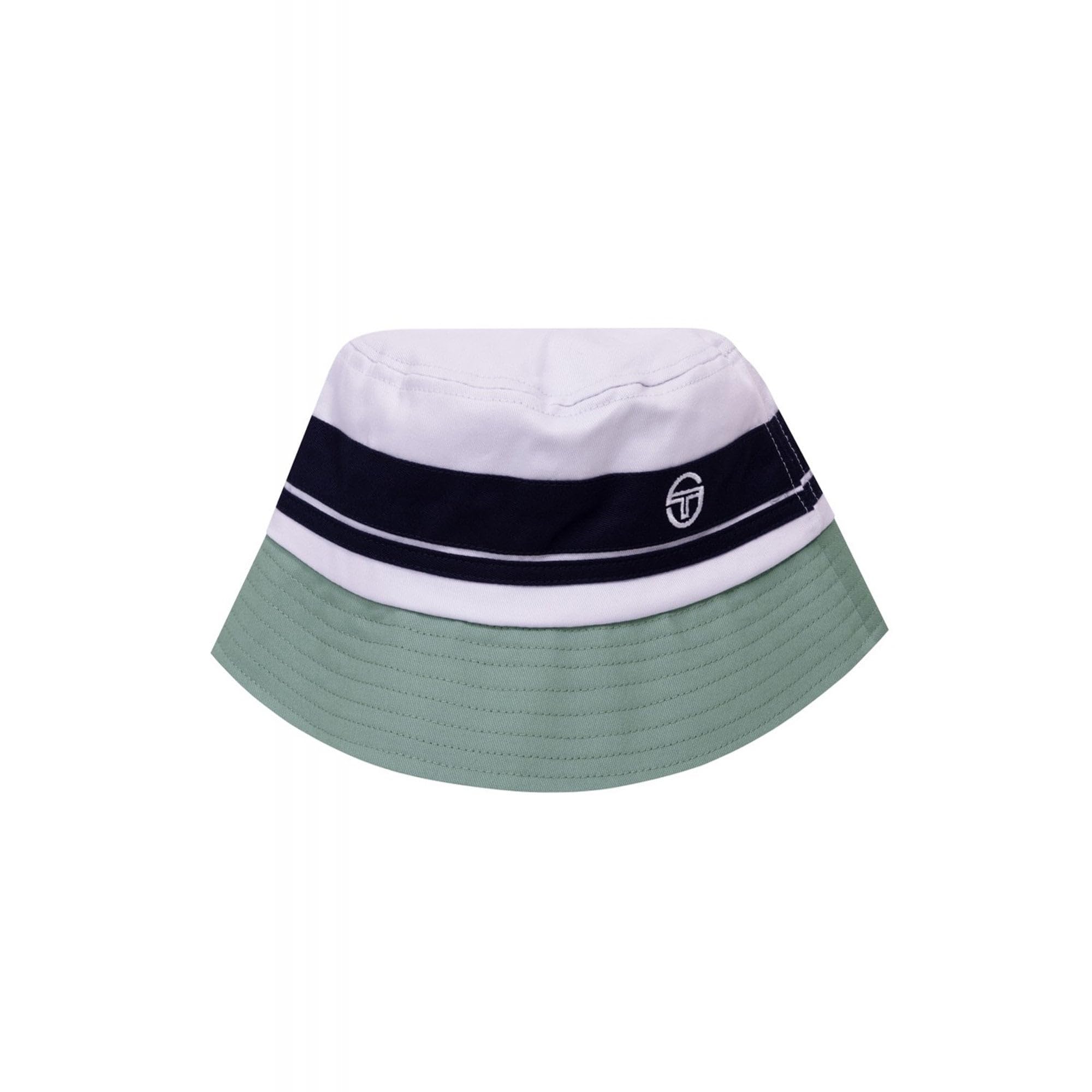 Sergio Tacchini Newsford Bucket Hat White/Maritime Blue/Lead