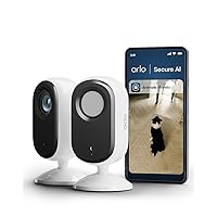 Arlo Essential 3 Indoor Telecamera per Cani/Bambini HD, Sirena Allarme Casa