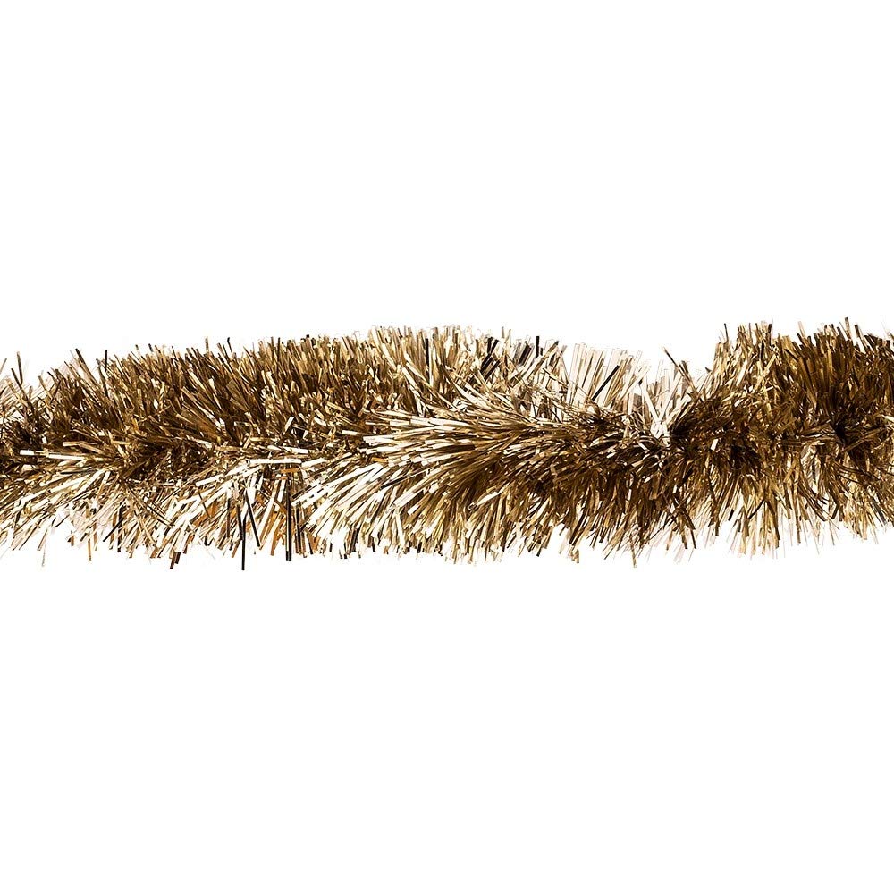 Ideen mit Herz Lametta girlanda Deluxe | Duo Color | Ø 4 cm | długość 2 m | girlanda choinkowa i dekoracyjna | Bożonarodzeniowa | Dekoracja na imprezę (złoty i srebrny metalik)