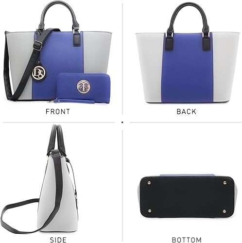 Miniatura 10 de DASEIN - Bolsa de mano para mujer bolsa tipo bandolera asa superior bolsa plana para trabajar