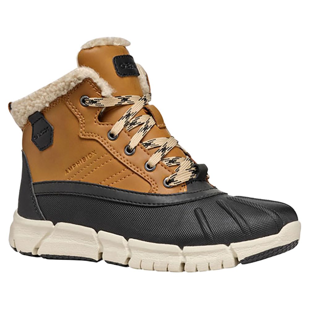 Geox J FLEXYPER BOY B ABX, Ankle Boot, DK YELLOW/BLACK,