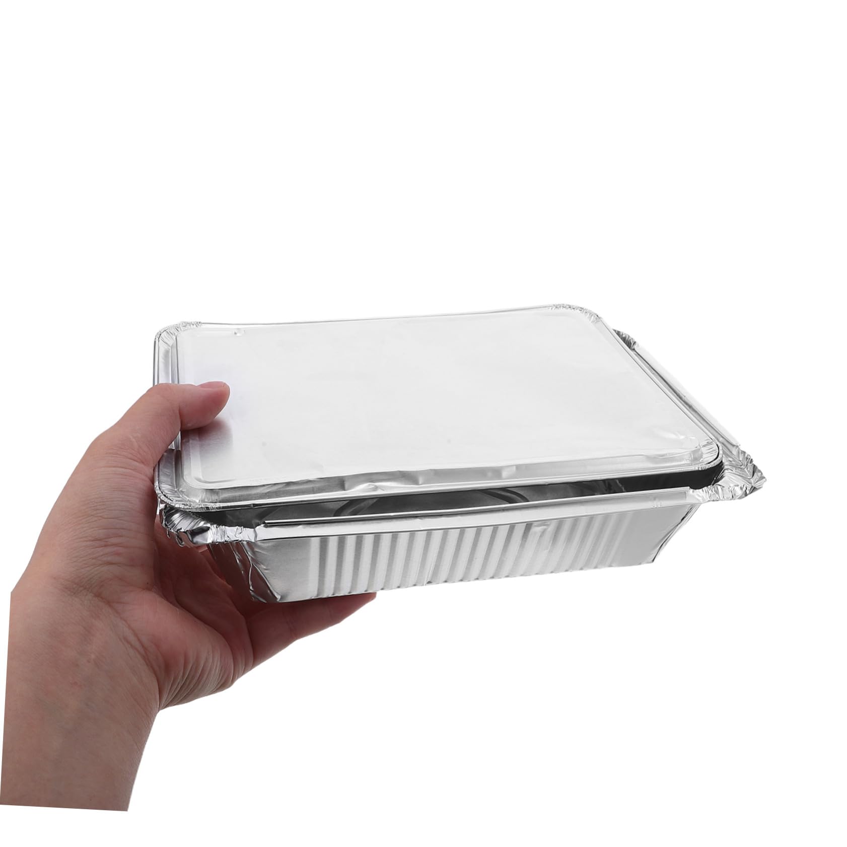 25 Pezzi Teglie in Alluminio con Coperchio Vaschette Usa e Getta Resistenti per Cottura Barbecue Conservazione e Takeaway Contenitori Sigillati per Freschezza e Igiene