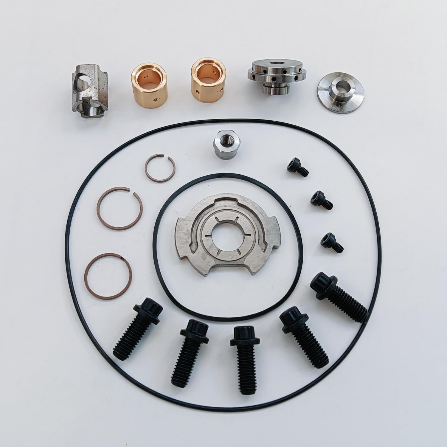 Turbo Turbocharger GT3782VA GT3788VA Unison Ring + 9 Vanes +1 Repair kit + 1 Compressor Wheel Compatible with Ford F250 F350 Powerstroke 6.0 6.6