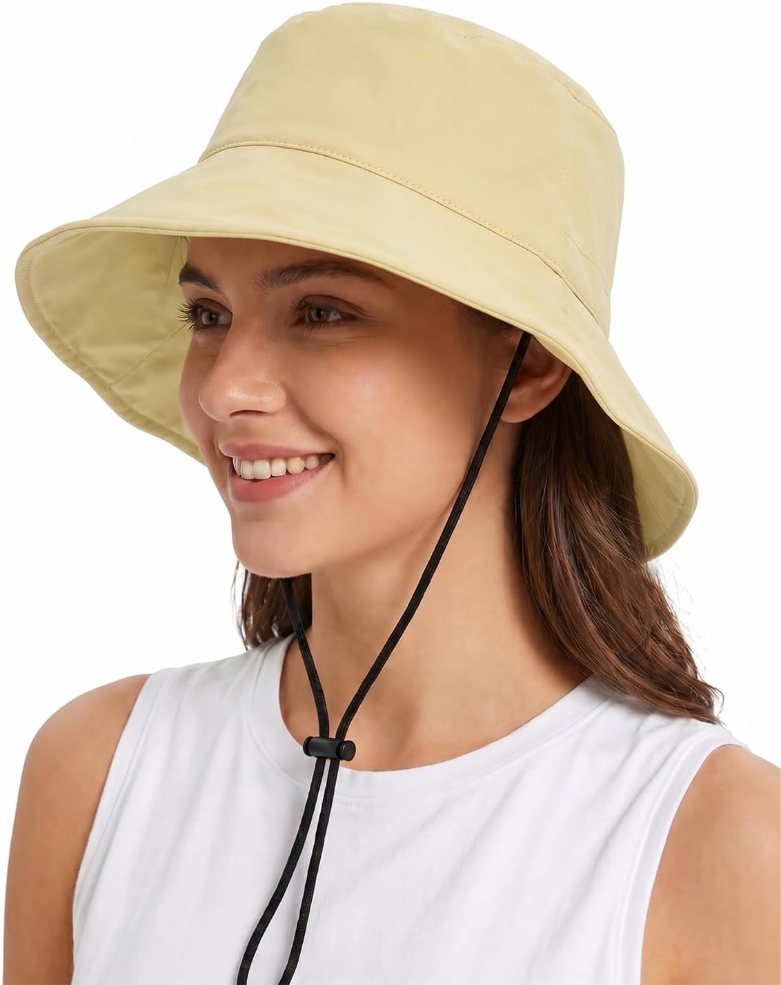 Zylioo XXL Cooling Sun Hat for Big Heads, Large Adjustable Bucket Hat, Shapeable Wide Brim Hat for Hiking Fishing Travel
