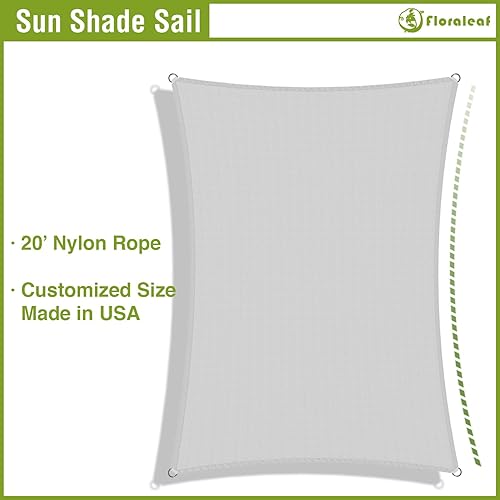 Miniatura 4 de Toldo parasol rectangular impermeable de 10 x 10 pies, toldo con bloqueo UV para patio al aire libre, césped, jardín, patio trasero, gris claro