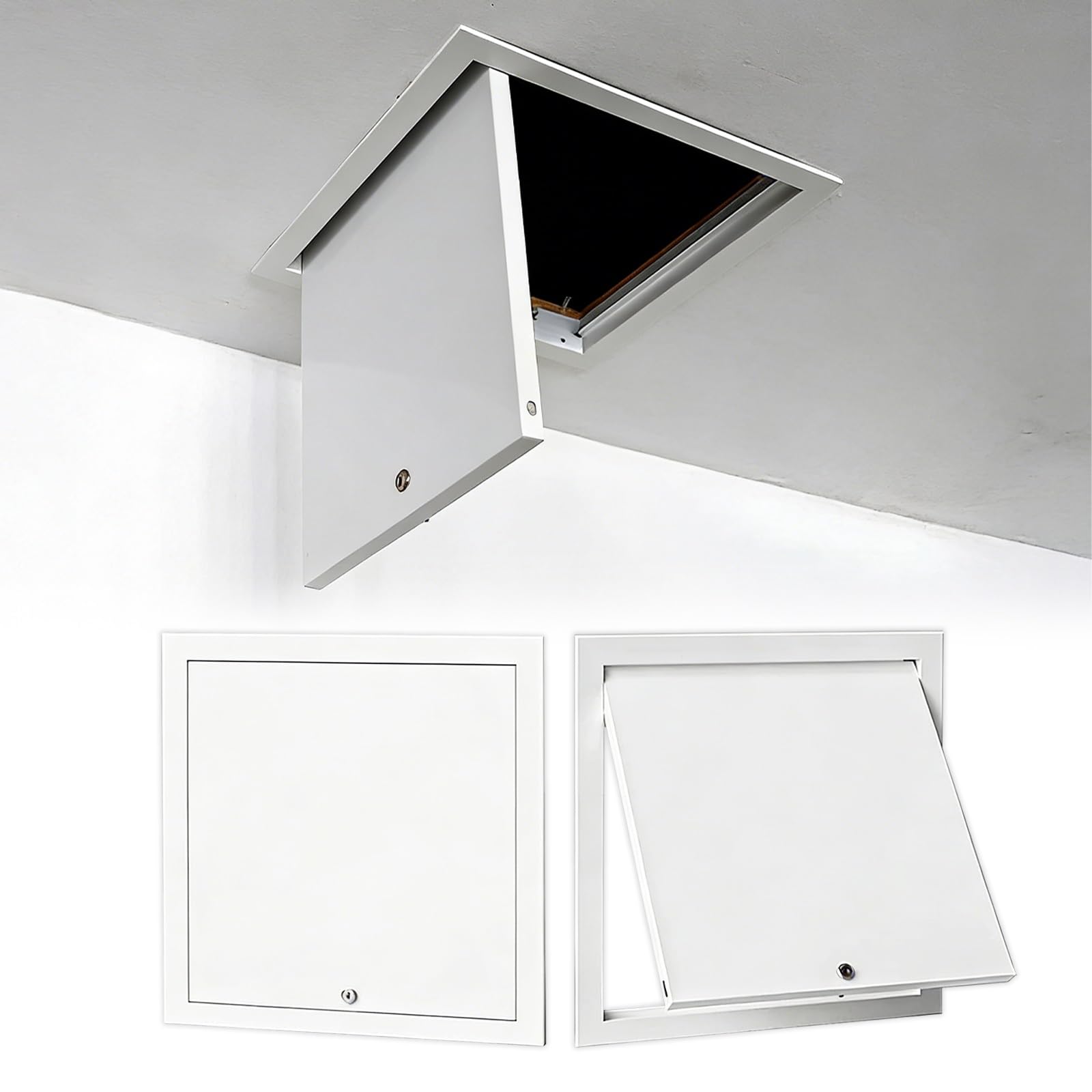 Yuqiwkk White Metal Access Panel Paintable Plumbing Inspection Doors For Home Commercial(12X16in/30.5X40.6cm)