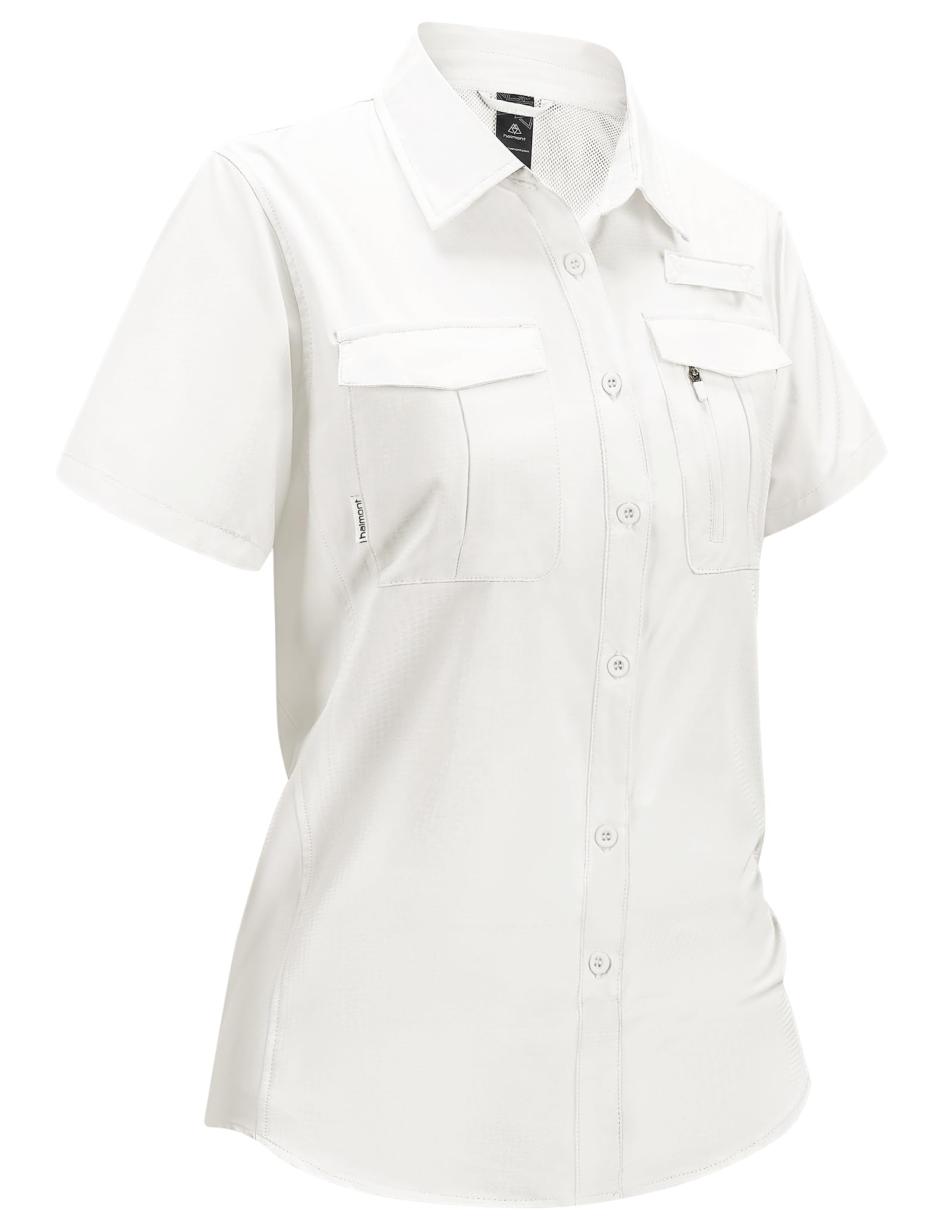 Haimont Women's UPF 50+ Short Sleeve Hiking Button Down Shirt