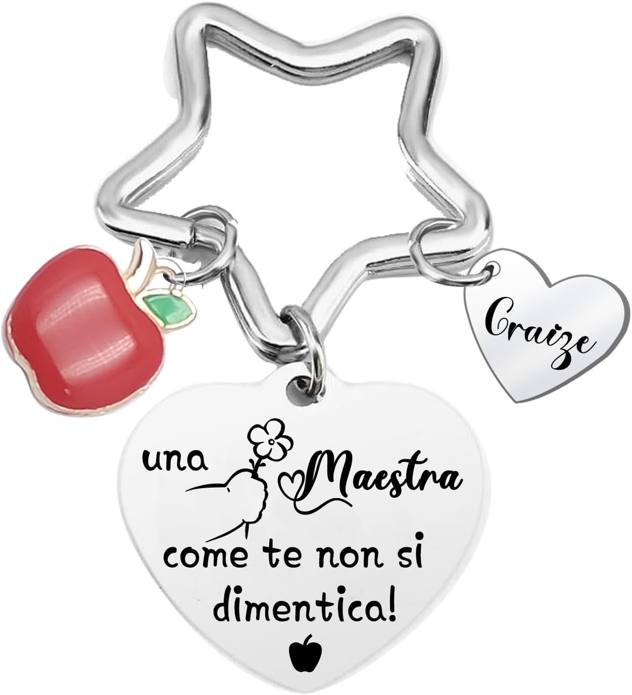 STHGDONA Set Regalo per Insegnante: Portachiavi, Biglietto