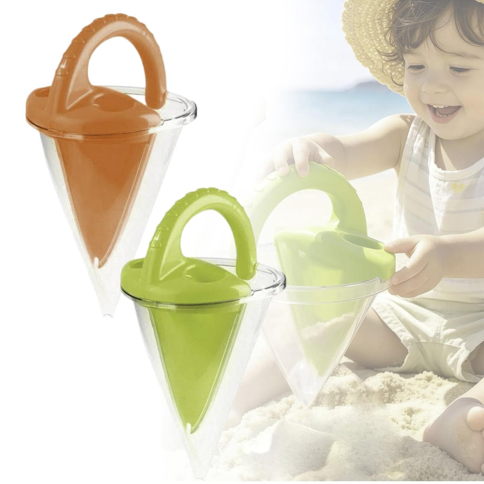 Spilling Funnel Sand Toys, 2PCS Sand Funnel Dripper Beach Toy, Sands Castle Funnels Toys, Funny Sands And Water Mixing Toy For Kids Aged 4-8 Years Old