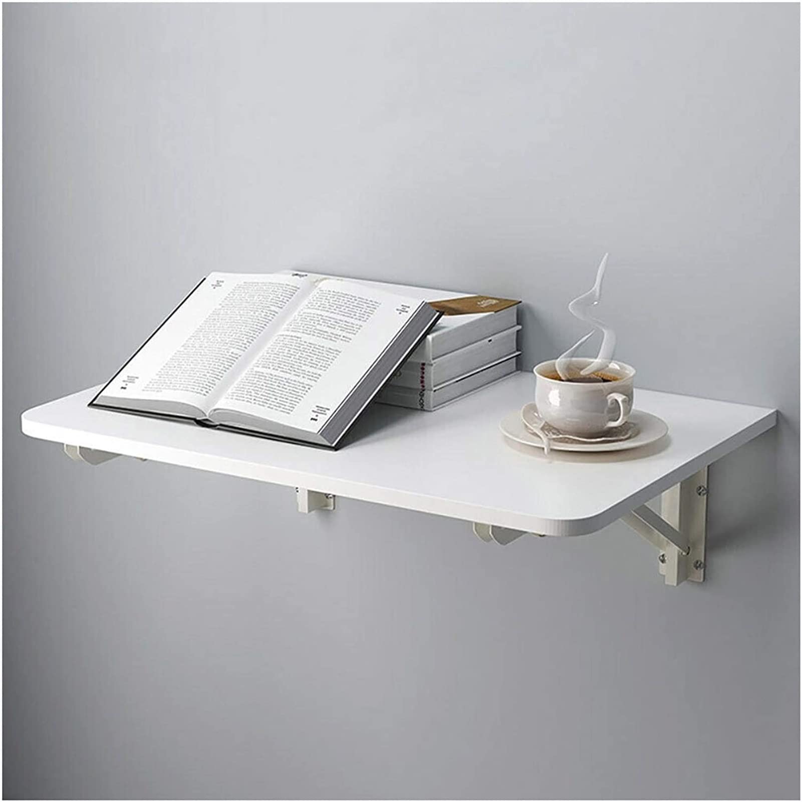 ASerZenith Wall Mounted Table Folding Wall Hanging Table Floating Computer Desk Heavy Duty Workbench For Garage/Laundry/Kitchen,80 * 40Cm