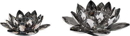 Miniatura 9 de Sagebrook Home 13211-06 Portavelas de cristal, 6 "x 6" x 2 ", gris