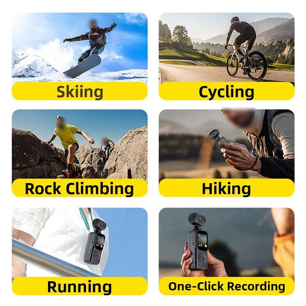 Action Camera 4K per Ultra Subacquea Sport Cam con WiFi Remote per Nuoto Surf Bike Mount Nero
