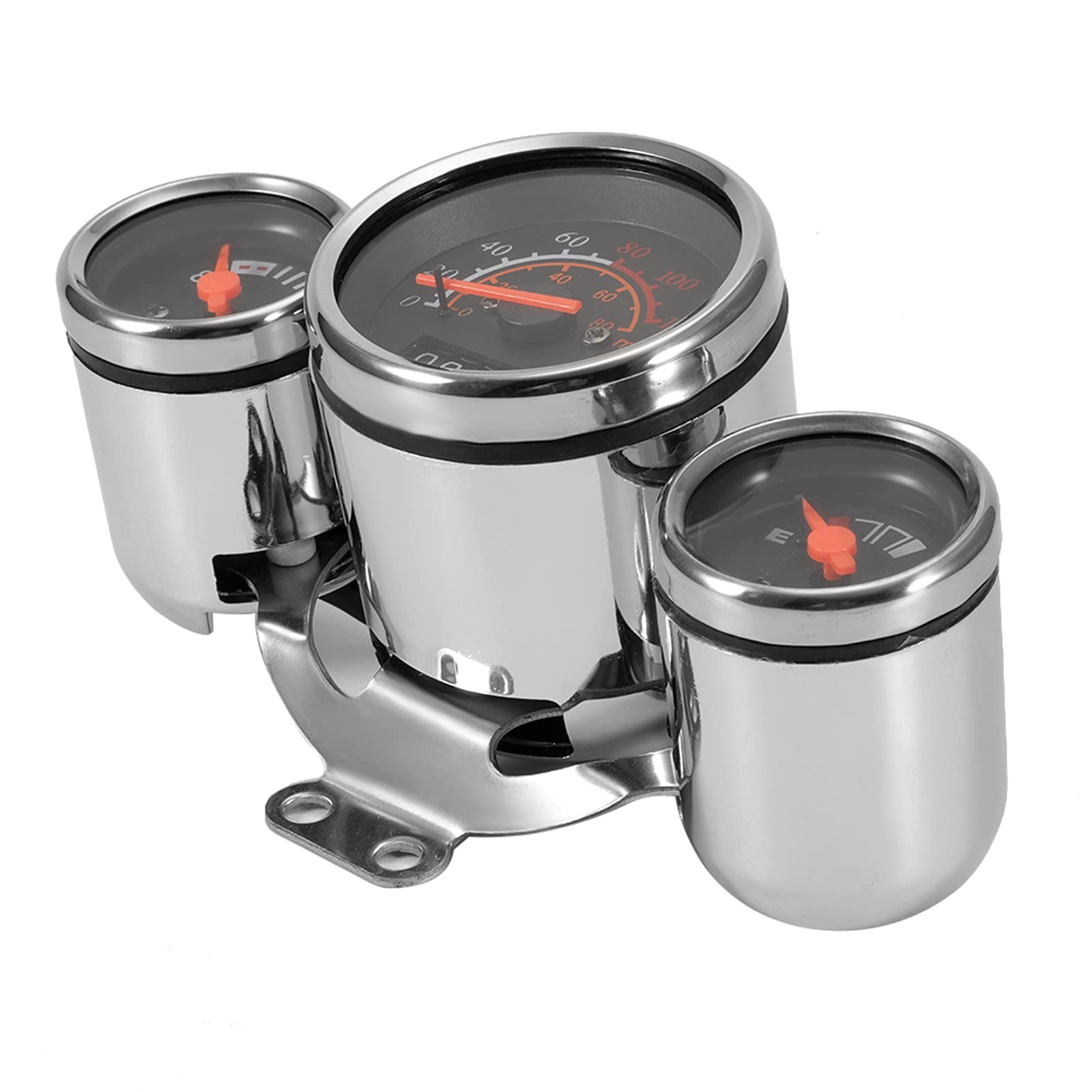 Tachimetro per moto, tachimetro digitale per strumenti per moto in acciaio inossidabile Kit indicatore contachilometri