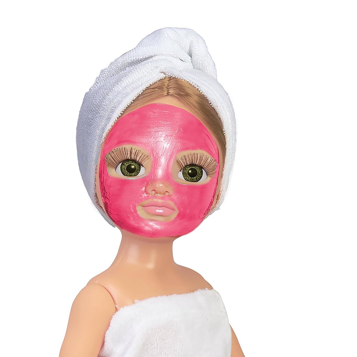 Nancy - Un día de SPA, muñeca con Toalla y Tumbona de SPA, Set para Hacer mascarillas, Maquillaje de Purpurina y Accesorios de Belleza, para niñas y niños a Partir de 3 años, Famosa, (NAC37000)