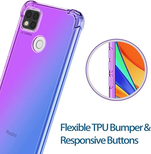 Miniatura 3 de Funda para Redmi 9CPoco C3Redmi 10ARedmi 9 Activ Case, Crystal Clear Case Gradient Slim Anti Scratch TPU A prueba de golpes Funda protectora para