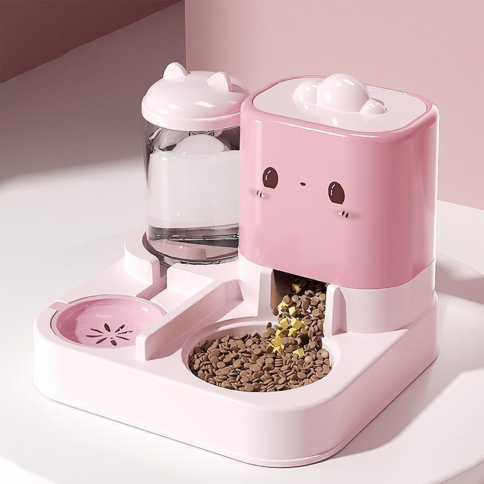 Ciotola for acqua e cibo for animali domestici(Pink)