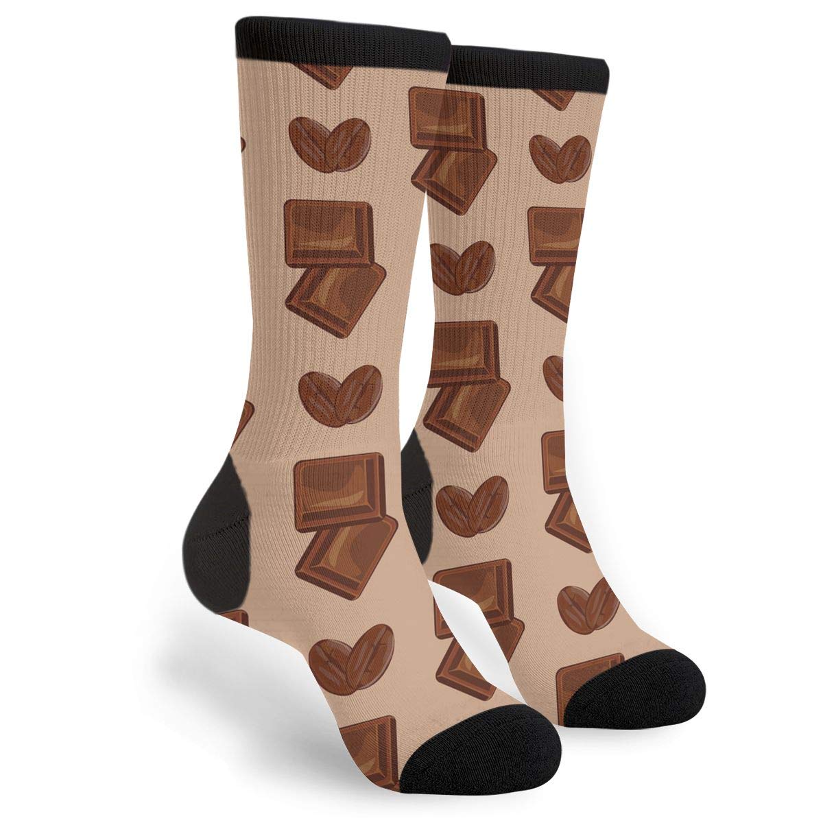 351 Women Men Warmer Socks Delicious Sweet Milk Chocolate Athletic Crew Socks Funky Fun Dress Socks Anti Blister Boot Socks For Walking Running Outdoor
