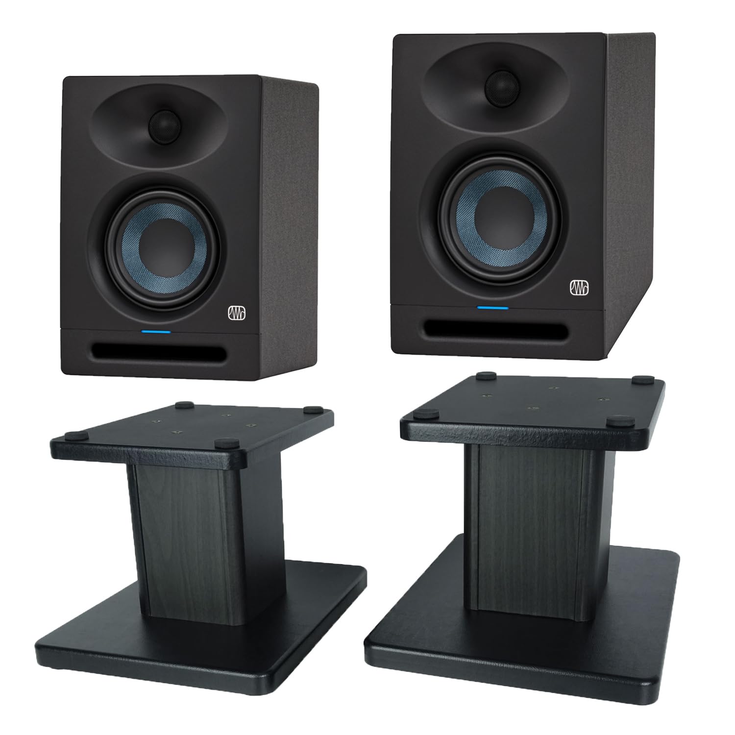 PreSonus Eris Studio 5 Aktive Monitor-Box Lautsprecher 1 Paar + keepdrum Boxenständer