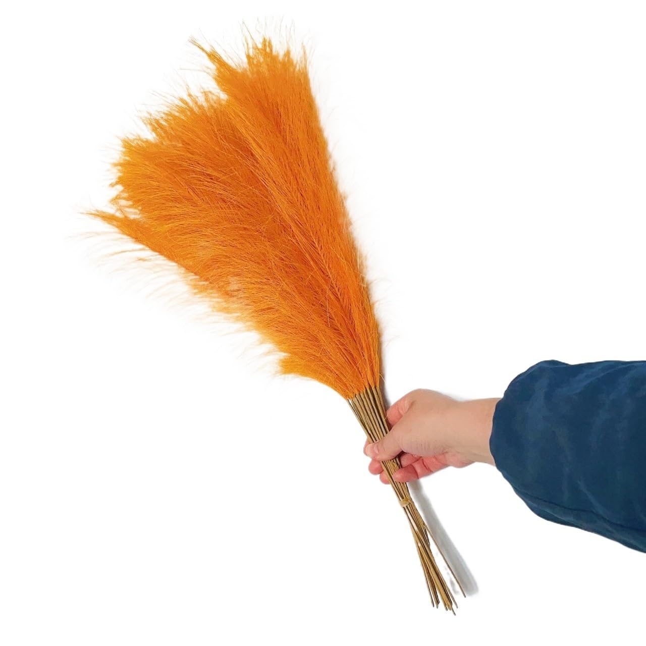 ApuaVireo&Co Dekoracja w stylu boho z trawy pampasowej, 55 cm, wypełniacz do wazonu, wielokolorowy, różne rozmiary(Orange 55cm,20pcs)