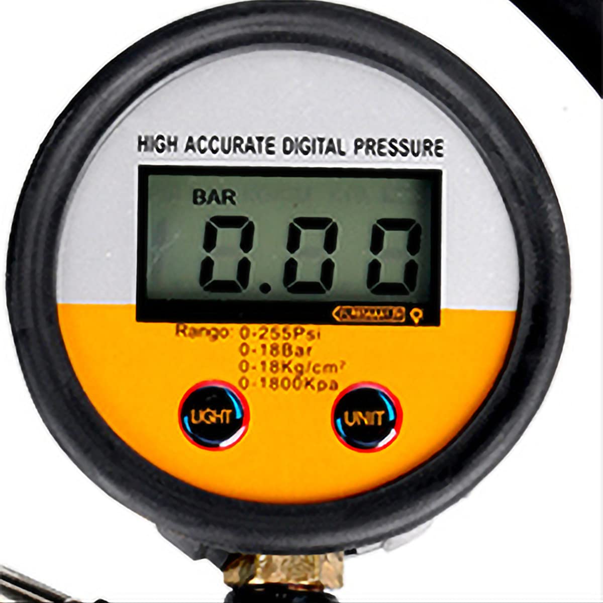Medidor de presión de neumáticos 1800KPA Comprobador de presión de neumáticos Probador de neumáticos de Aire comprimido de Alta precisión para Motocicletas de automóviles