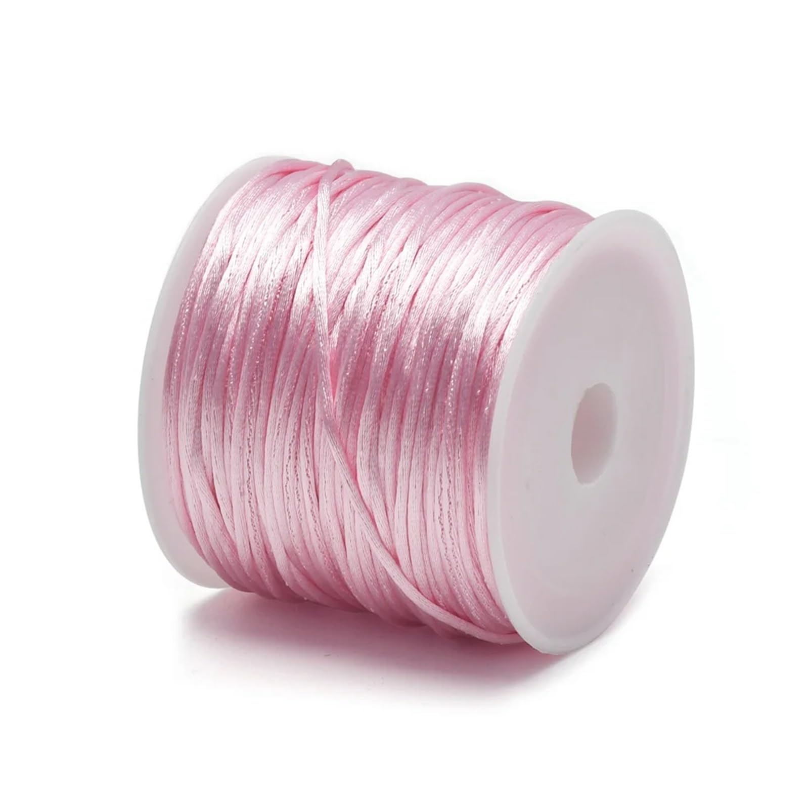 Elastic String for Bracelets 20Roll for 1.5mm Crafts Satin Rattail Cord from Nylon for Chinese Knot, Macramé, Trim, Jewelry Making 24 Yards(Pink)