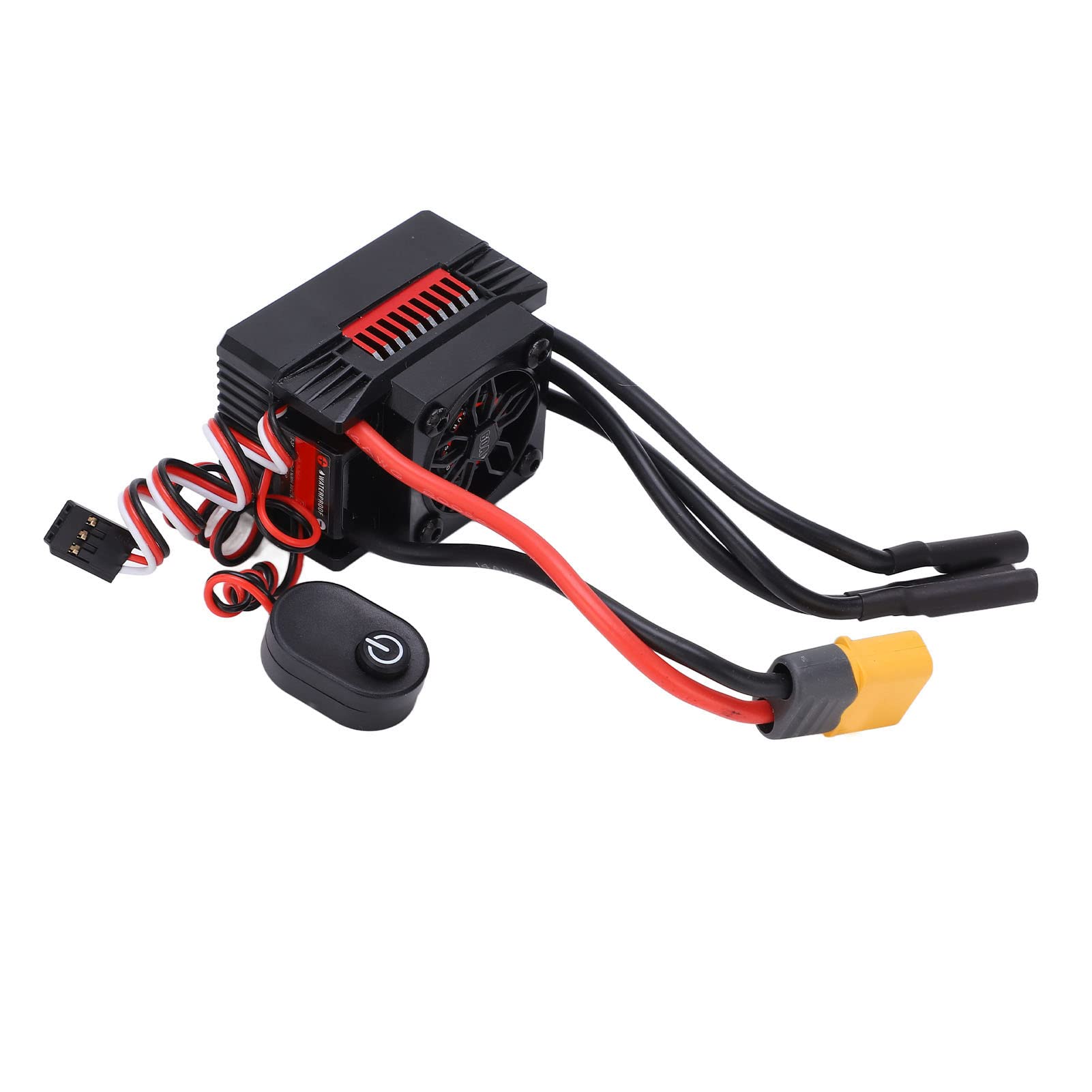 V2 RC Brushless ESC 60A Controlador electrónico de velocidad impermeable, accesorio RC inalámbrico, con conector XT60 a T para autos modelo 1/10 RC, diseño programable con
