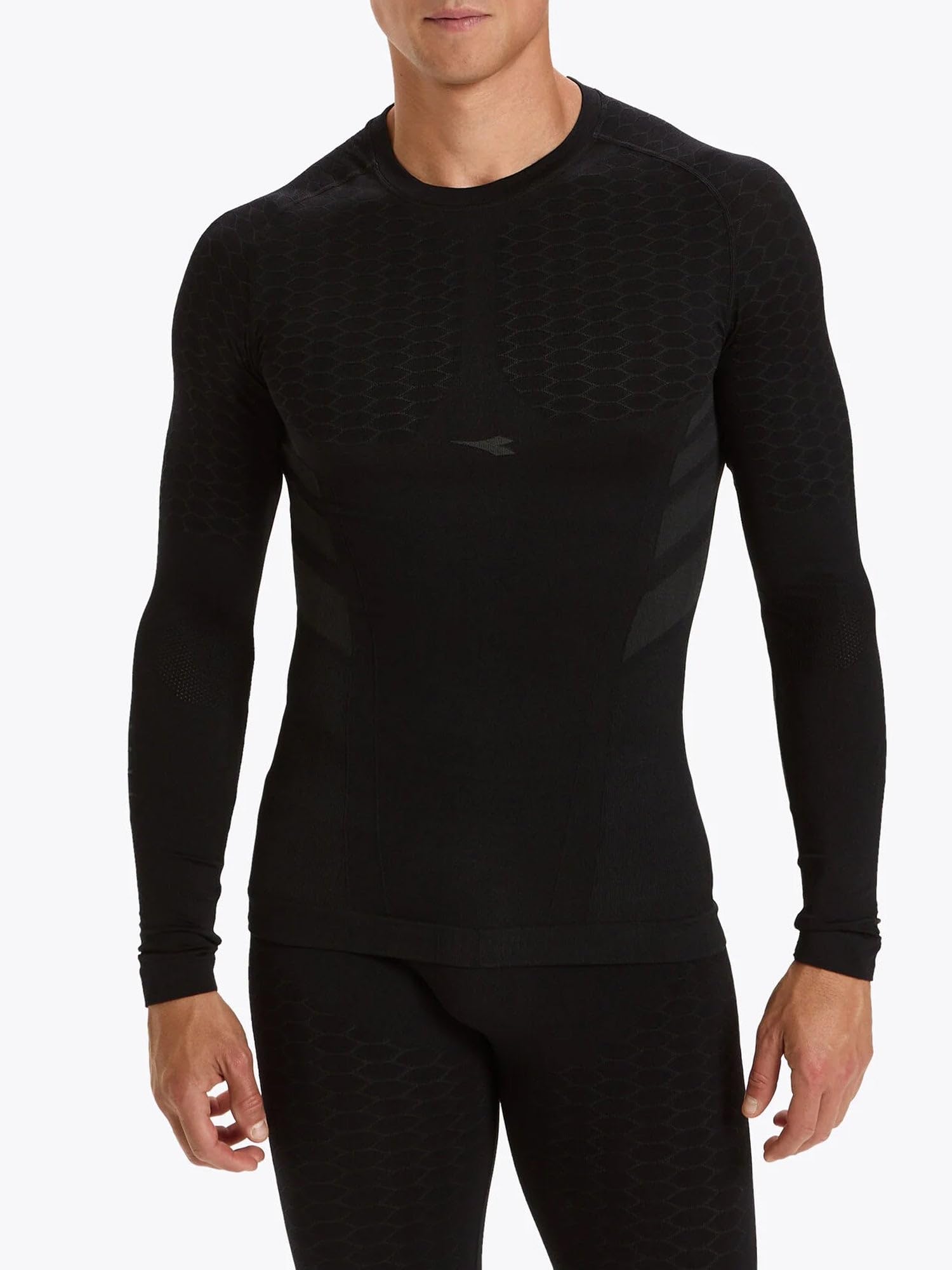 Diadora Maglia Termica Manica Lunga Hidden Power SS T Shirt Act (L/XL, Black)