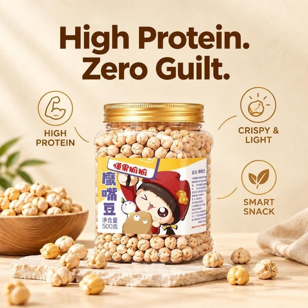 Snack Crujiente de Garbanzos Asados ​​500 g