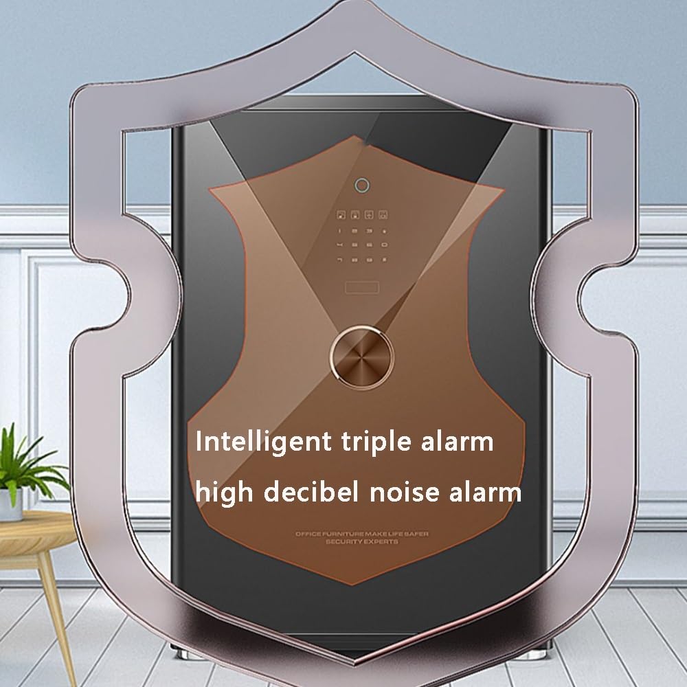 Caja de seguridad con reconocimiento de huellas dactilares a prueba de fuego, cajas fuertes impermeables con teclado de pantalla táctil, caja de seguridad para el hogar para la oficina del hotel, caja