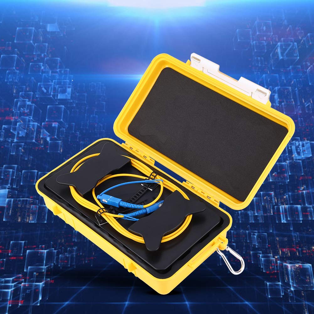 Vikye OTDR Launch Cable, OTDR Cable Box Optic Fiber Test Extension Cord SC/UPC-SC/UPC Single Mode with 2000M OTDR Extension Cord